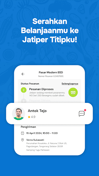Titipku grocery delivery screen
